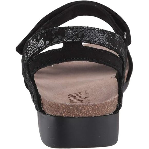 NEW MUNRO Suede Summer Comfort Sandals black combo for women 462TN - Picture 6 of 9